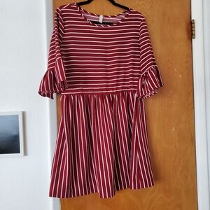 Flamingo Urban striped red and white dress